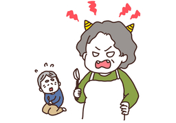 be angry atのイラスト